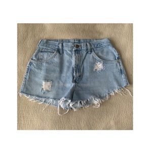 Distressed Denim Shorts
